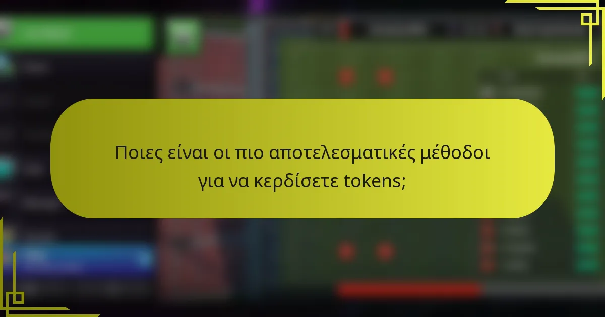 Ποιες είναι οι πιο αποτελεσματικές μέθοδοι για να κερδίσετε tokens;